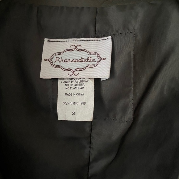 Rhapsodielle - grey leather jacket - size S - Picture 4 of 5